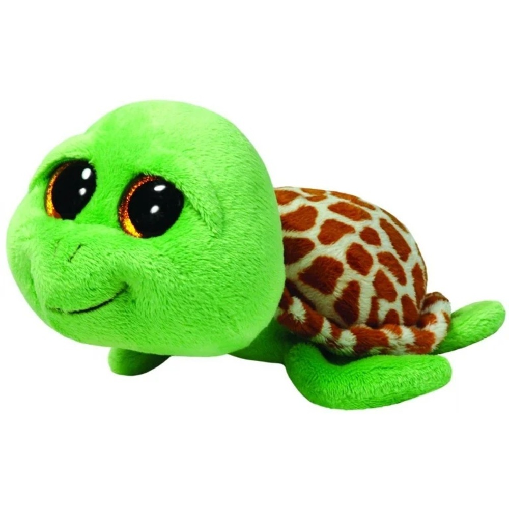 Ty Green and Brown Plush Turtle Toy